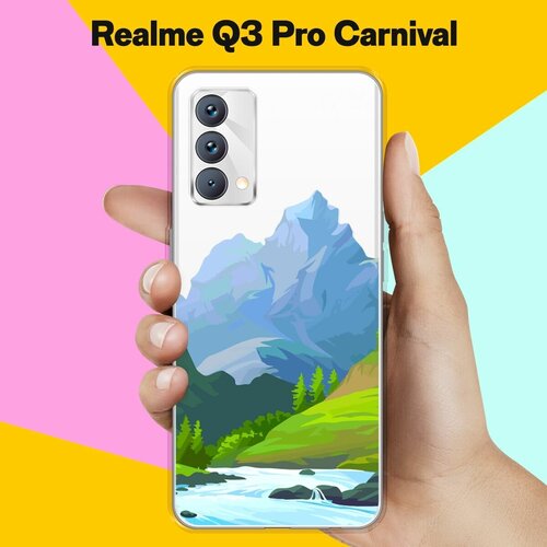 Силиконовый чехол на realme Q3 Pro Carnival Edition Гора / для Реалми Ку 3 Про Карнивал силиконовый чехол на realme q3 pro carnival edition вулкан для реалми ку 3 про карнивал