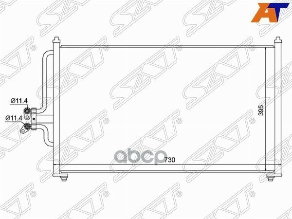 Радиатор Кондиционера Ford Escape 00-12 / Maverick 00-07 / Mazda Tribute 00-07 Sat арт. ST-FD09-394-0