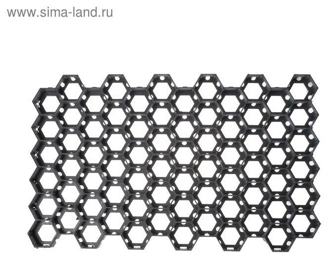 Решётка газонная, 68 × 41 × 3,3 см, класс нагрузки С250 до 25 т, чёрная