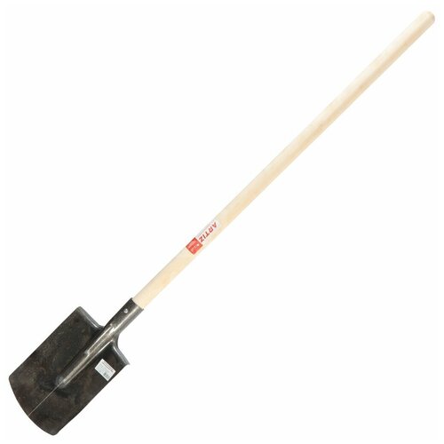 Лопата штыковая, прямоугольная, L = 139 см, с деревянным черенком, микс