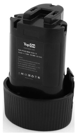 Аккумулятор Topon для Makita BL1013. 10.8V 1.5 мАч (Li-Ion) PN: 194550-6.