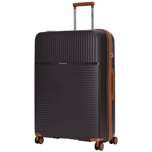 Чемодан Robinzon Madeira Plus, 104 л, размер L, коричневый чемодан robinzon madeira plus 37 л размер s белый
