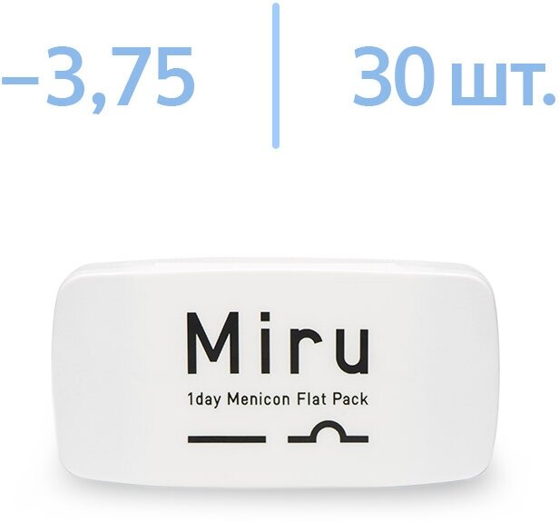 MIRU 1day Menicon Flat Pack 30 шт -03.75 R 8.6 прозр.