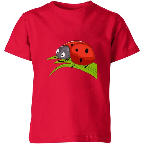 Футболка Us Basic, размер 8, красный детская футболка с коротким рукавом из хлопка размер 80 божья коровка