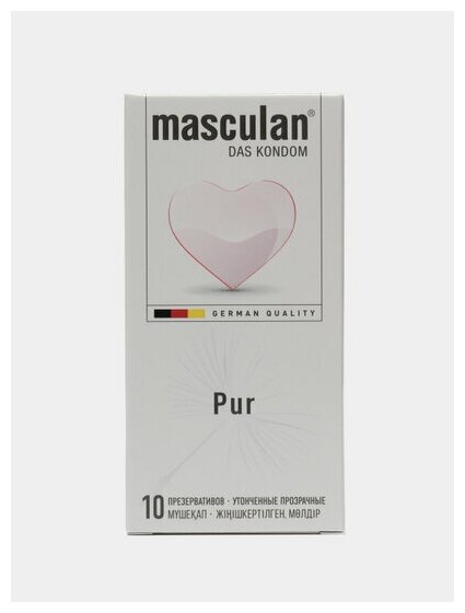 Презервативы утонченные прозрачные Pur Masculan/Маскулан 10шт М.П.И.Фармацойтика Гмбх - фото №3