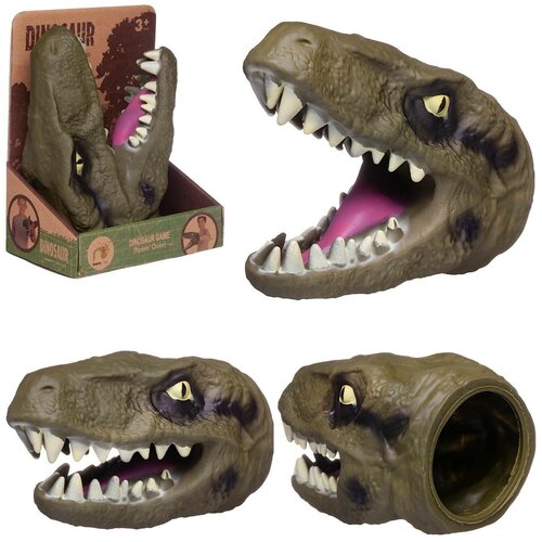 Игрушка на руку, Junfa, Голова динозавра, зеленая, 1 шт игрушка на руку junfa голова динозавра зубастая коричневая
