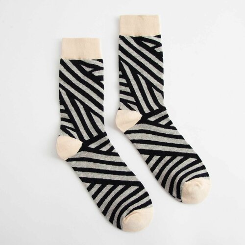Носки Minaku, размер 41, черный, бежевый, серый носки minaku размер 37 41 черный бежевый серый