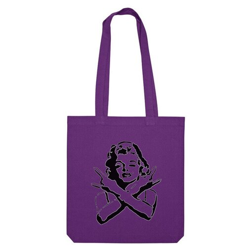 фото Сумка шоппер us basic, фиолетовый