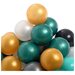Набор шаров для сухого бассейна 150 штук (бирюзовый, серебро, зеленый металлик, золотой, белый перла .