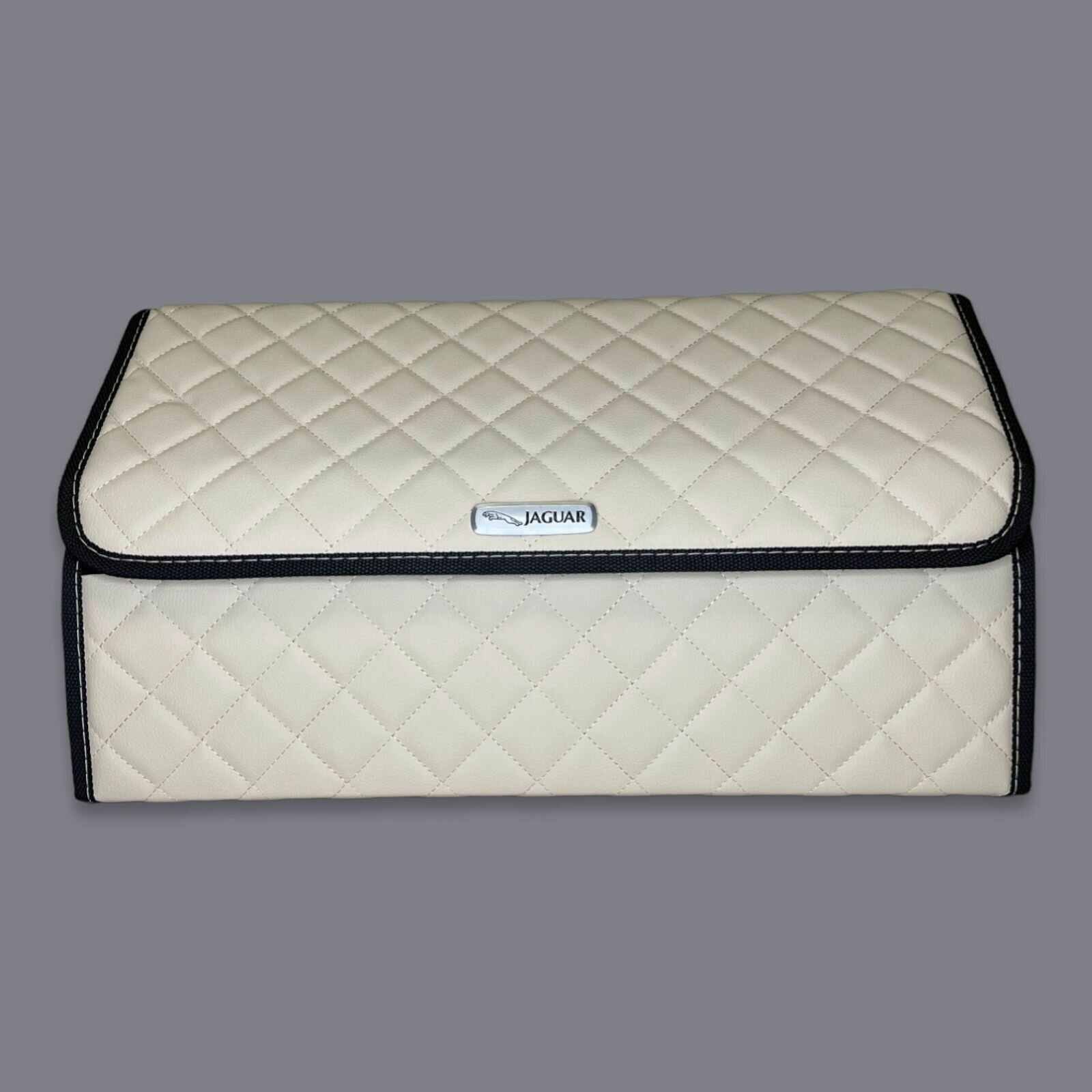 фото Органайзер в багажник Ягуар / Jaguar / Кофр 50х30х30, сумка, саквояж, ящик, бежевый