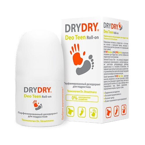 Парфюмированный дезодорант для подростков Dry Dry Deo Teen, 50 мл дезодорант dry dry deo roll 50 мл