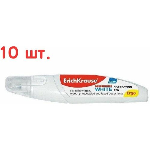 Ручка корректирующая Techno White Ergo, 12 мл (10 шт.)