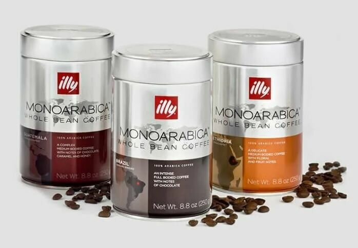 Кофе в зернах, Illy Brazil Monoarabica, арабика, 250 г (Италия)