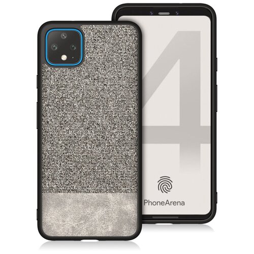 фото Премиальная элитная крышка-накладка mypads из качественного силикона с текстурным покрытием для google pixel 4a серая