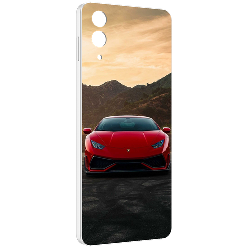 Чехол MyPads lamborghini ламборгини 1 мужской для Samsung Galaxy Z Flip 4 (SM-F721) задняя-панель-накладка-бампер