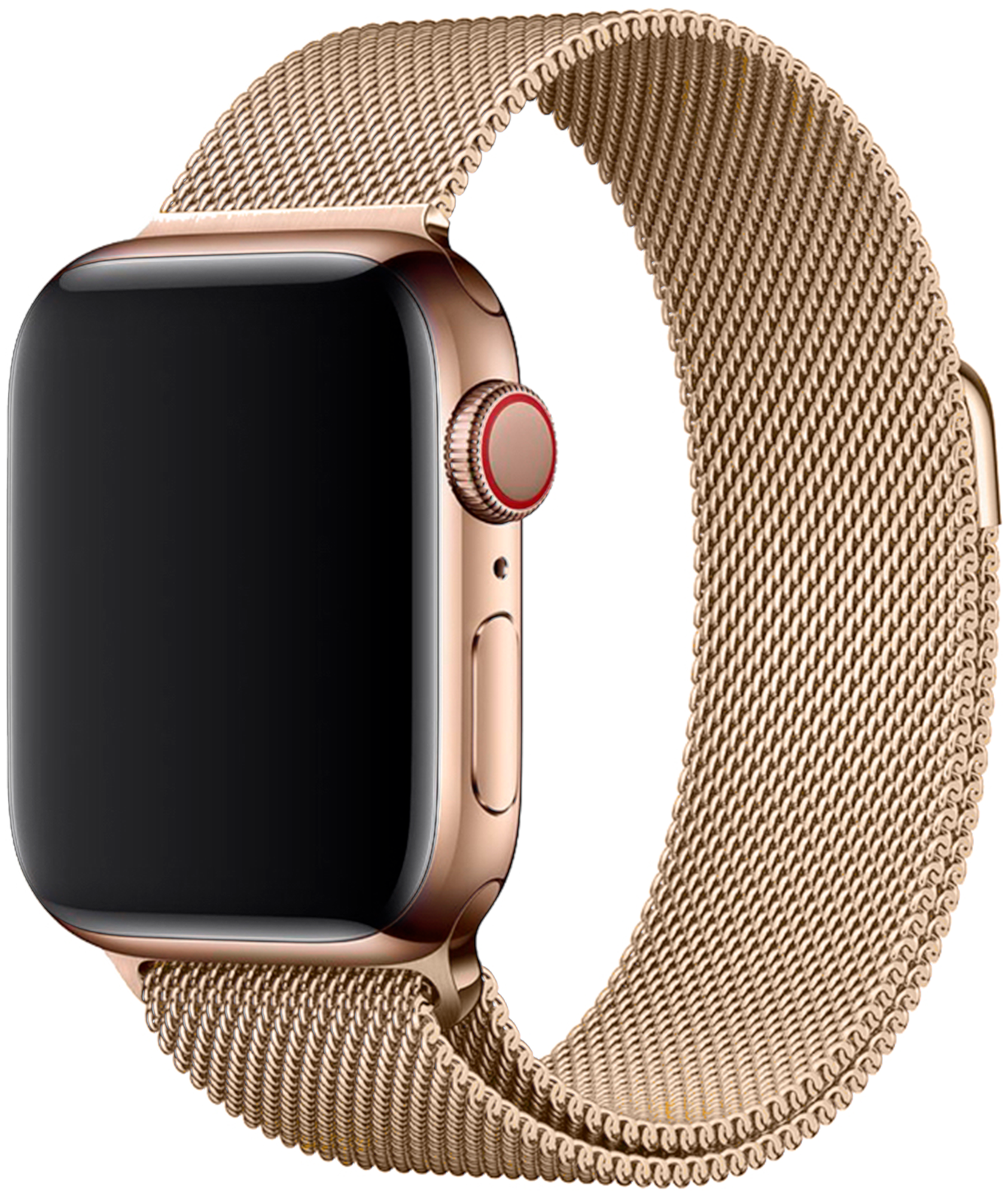 Ремешок миланская петля для Apple Watch 38-40-41 mm, Series 1-7, SE / Металлический браслет (milanese loop) для смарт часов Эпл Вотч 38-41 мм/ Золотой