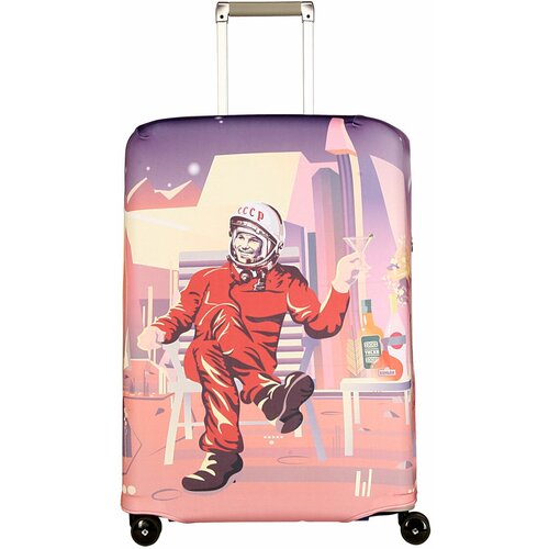 Чехол для чемодана ROUTEMARK, размер M/L, розовый, мультиколор