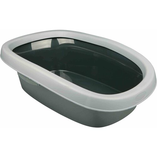 Туалет для кошки с бортиком Carlo 1, размер лотка 43 х 31 х 14 см, светло-серый/серый шапка carlo visintini размер uni серый