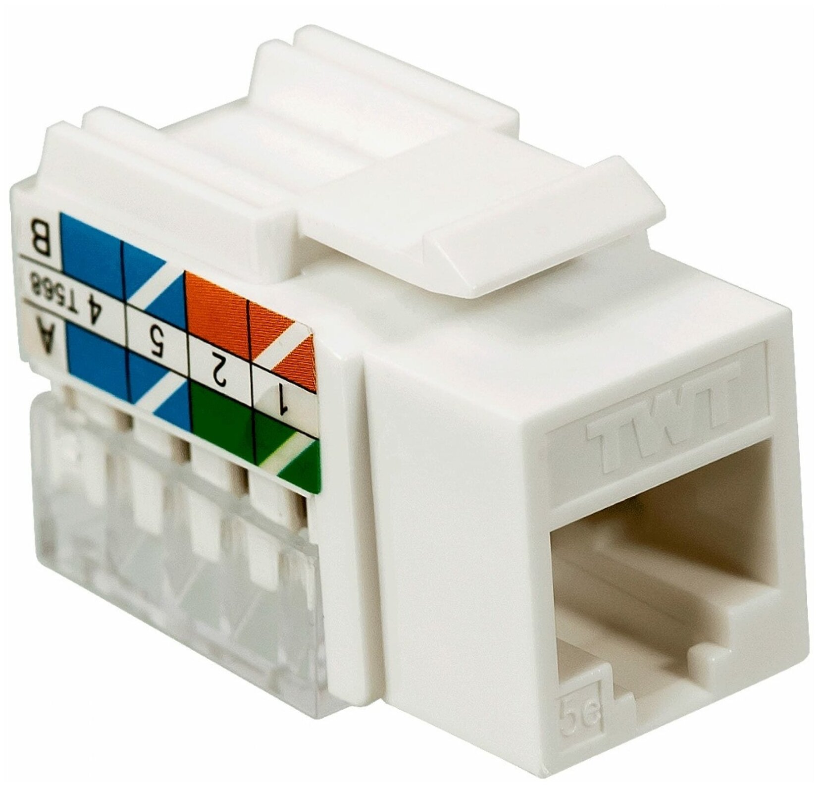 Модуль Keystone RJ45, Cat.5E, UTP, 90 градусов, белый