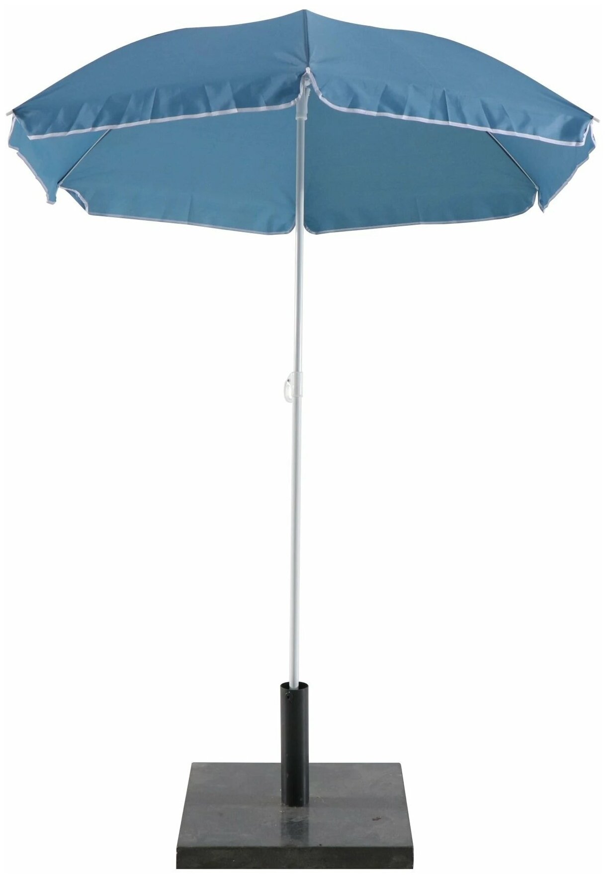 Пляжный зонт диаметр купола 180см L-185 см синий - фотография № 1