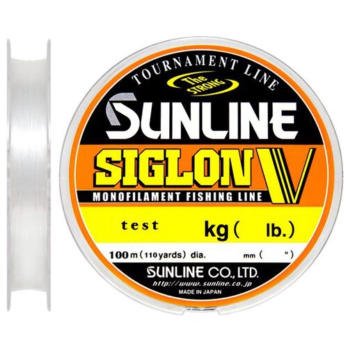 Леска Sunline Siglon V NEW 100м 0.128mm 1.5кг/3lb леска guru pulse pro 5 3lb 0 18мм