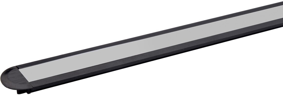 Алюминиевый профиль встраиваемый черный 2206 (1 м), матовый рассеиватель, 2 заглушки, 2 крепежа TDM