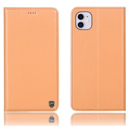 фото Чехол- книжка mypads premium для iphone xi / iphone 11 из качественной натуральной мраморной кожи буйвола прошитый элегантной прострочкой бежевый с магнитной крышкой