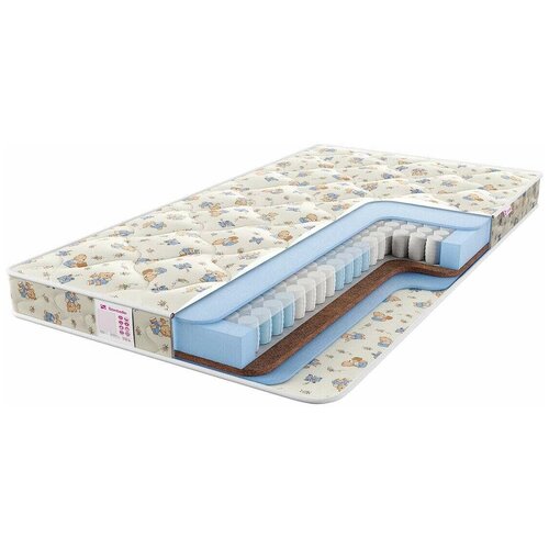 фото Матрас детский sontelle teeny sam, 90x190 см, белый/бежевый