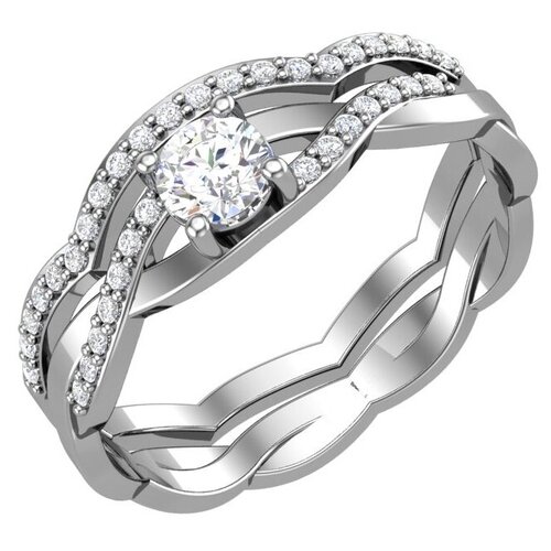 фото Pokrovsky серебряное кольцо с фианитами 0101408-00775, размер 16.5