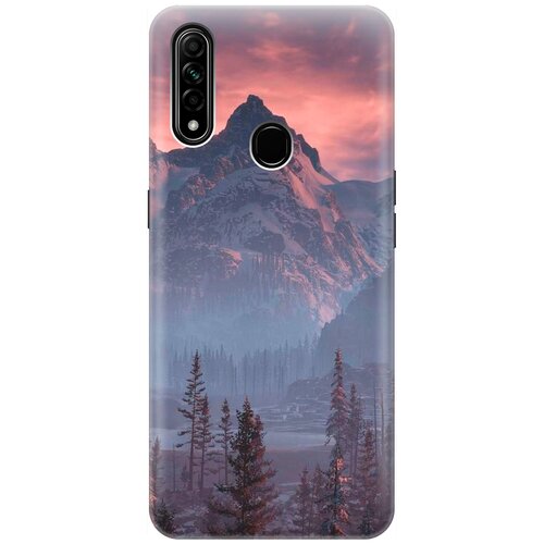 фото Re:pa накладка transparent для oppo a31 с принтом "лес, горы, зарево"