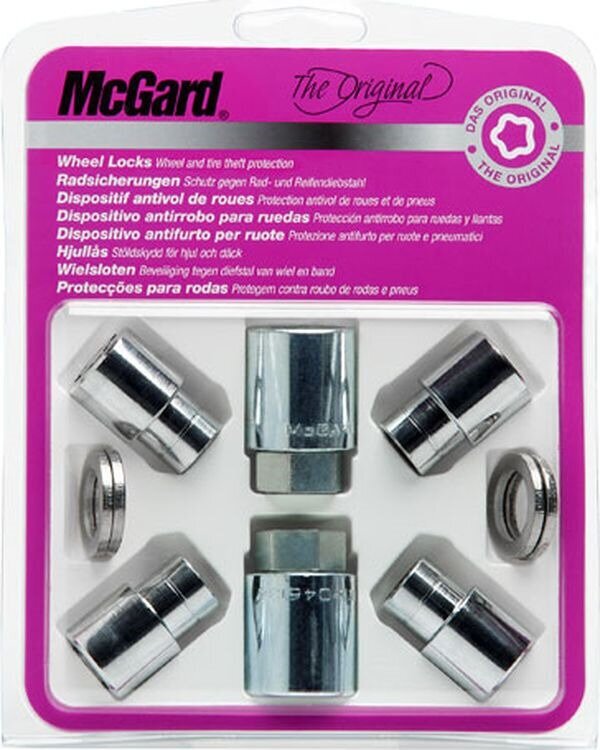 Гайки-секретки McGard 31156SU для Mitsubishi, Toyota M12x1.5 длина 32.5mm, баллонный ключ 21mm, пресс-шайба, 4 гайки 2 ключа