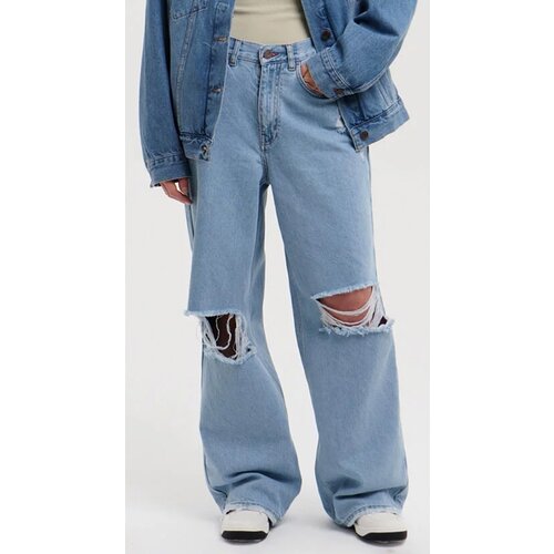 фото Джинсы широкие blcv, размер 26, голубой