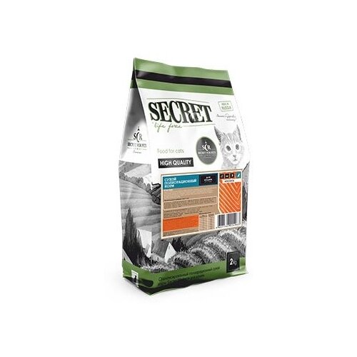 Корм сухой SECRET LIFE FORCE для взрослых кошек с лососем (2 кг)