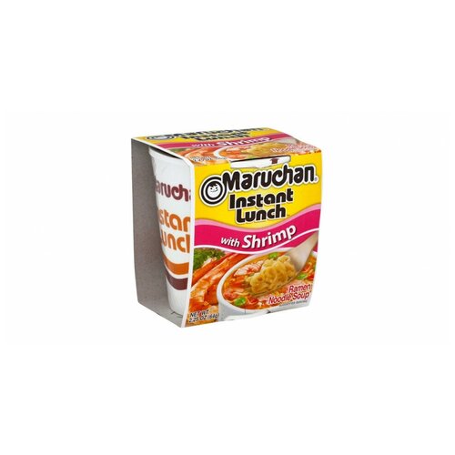 Лапша быстрого приготовления Маручан Инстант Ланч со вкусом креветки, 64 г