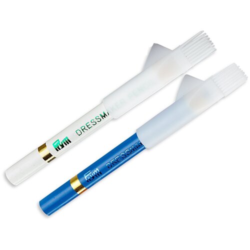 prym 2 шт размер s белый Prym Меловые карандаши со стирающей кисточкой, 2 шт. 2 шт. белый/синий 11 см 6 см
