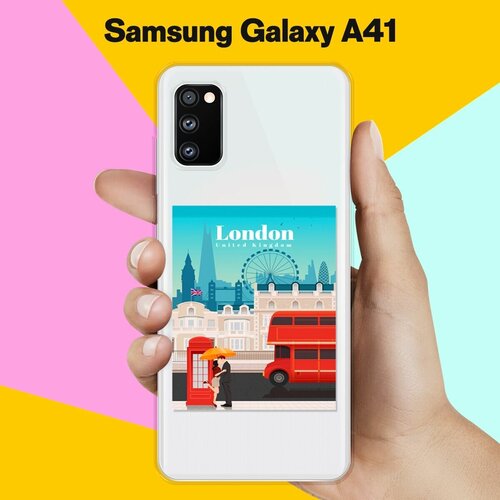 Силиконовый чехол London на Samsung Galaxy A41 жидкий чехол с блестками пара на краю света на samsung galaxy a41 самсунг галакси а41