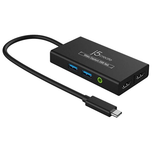 J5create HDMI-вход HDMI-выход/2xUSB-A/Jack 3.5mm/2xUSB-C JVA01 устройство видеозахвата j5create jva01