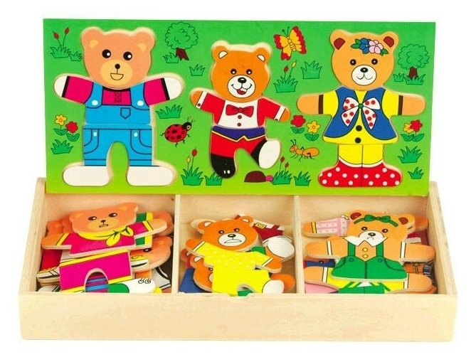 Игрушка из дерева МДИ, Три медведя Мир деревянных игрушек - фото №6