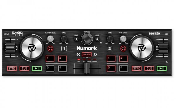 NUMARK DJ2GO2 Touch, сверхпортативный DJ-контроллер, в комплекте ПО Serato DJ Intro