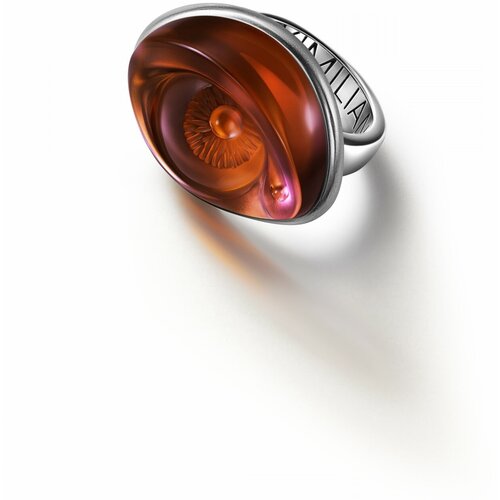 Кольцо Глаз с кобальтовым резным кварцем
