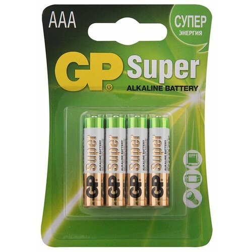 Батарейка Super AAA мизинчиковая LR03 1,5 В (4 шт.) батарейка navigator aaa мизинчиковая lr03 1 5 в 2 шт