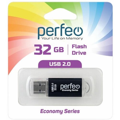 USB флешка Perfeo USB 32GB E01 Black ES usb флешка perfeo 16gb e01 gold es