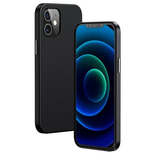 фото Чехол кожаный для iphone 12/12 pro baseus original magnetic leather case 2020 чёрный (ltapiph61p-yp01)