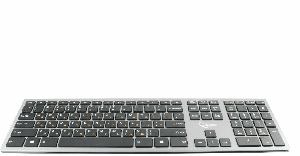 Клавиатура беспроводная Gembird KBW-1 USB серебристый - фото №14