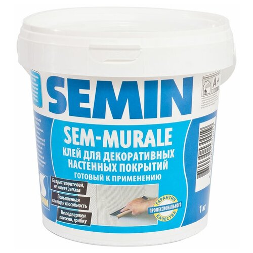 Клей универсальное SEMIN Sem-Murale 1 л 1 кг шпаклёвка для заделки швов semin sem joint 7 кг