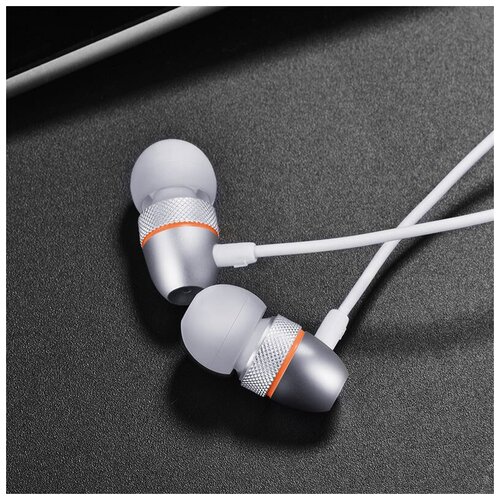 Наушники проводные HOCO M59 микрофон серебро 45500₽