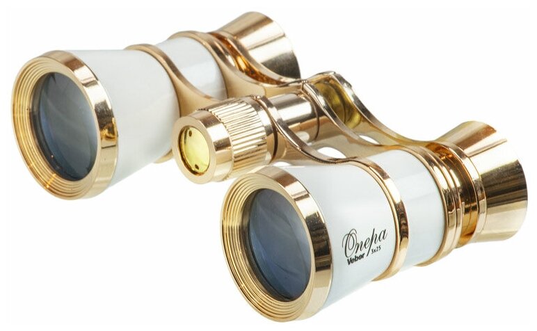 Бинокль Veber БГЦ 3x25 белый/золотой
