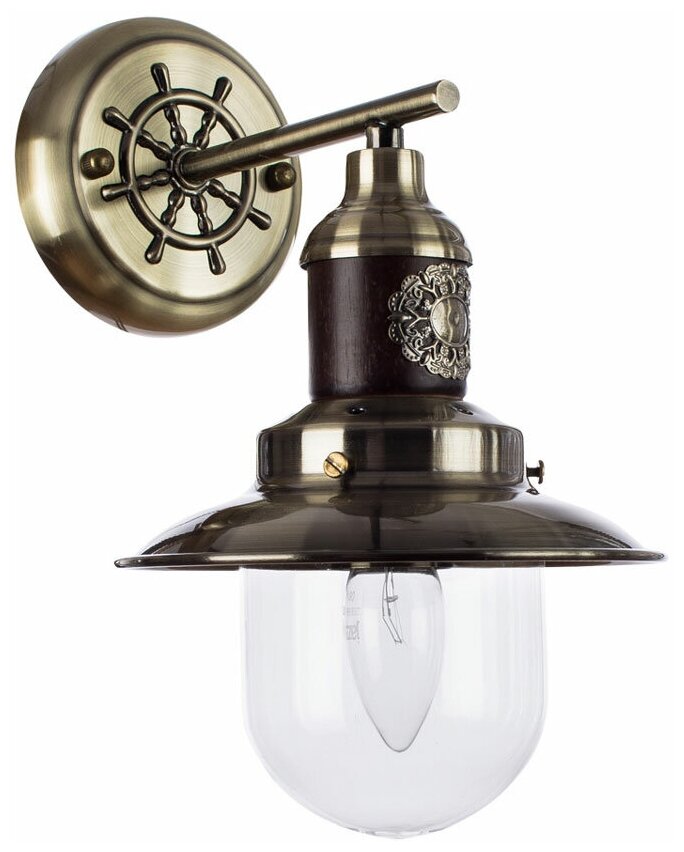 Бра Arte Lamp SAILOR A4524AP-1AB Античная бронза / Прозрачный