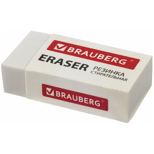 Ластик BRAUBERG 228073, комплект 40 шт. комплект 29 шт ластик brauberg simple 38х20х10 мм белый прямоугольный картонный держатель 228073