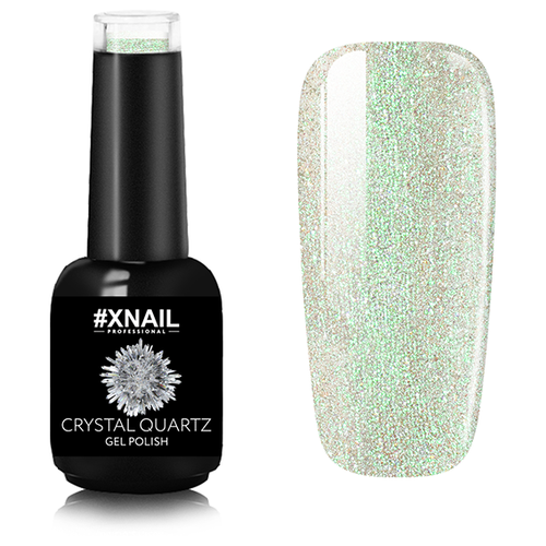 Гель лак XNAIL PROFESSIONAL Crystal Quartz камуфлирующий, для ногтей, с глиттером, с шиммером, 10 мл, № 3